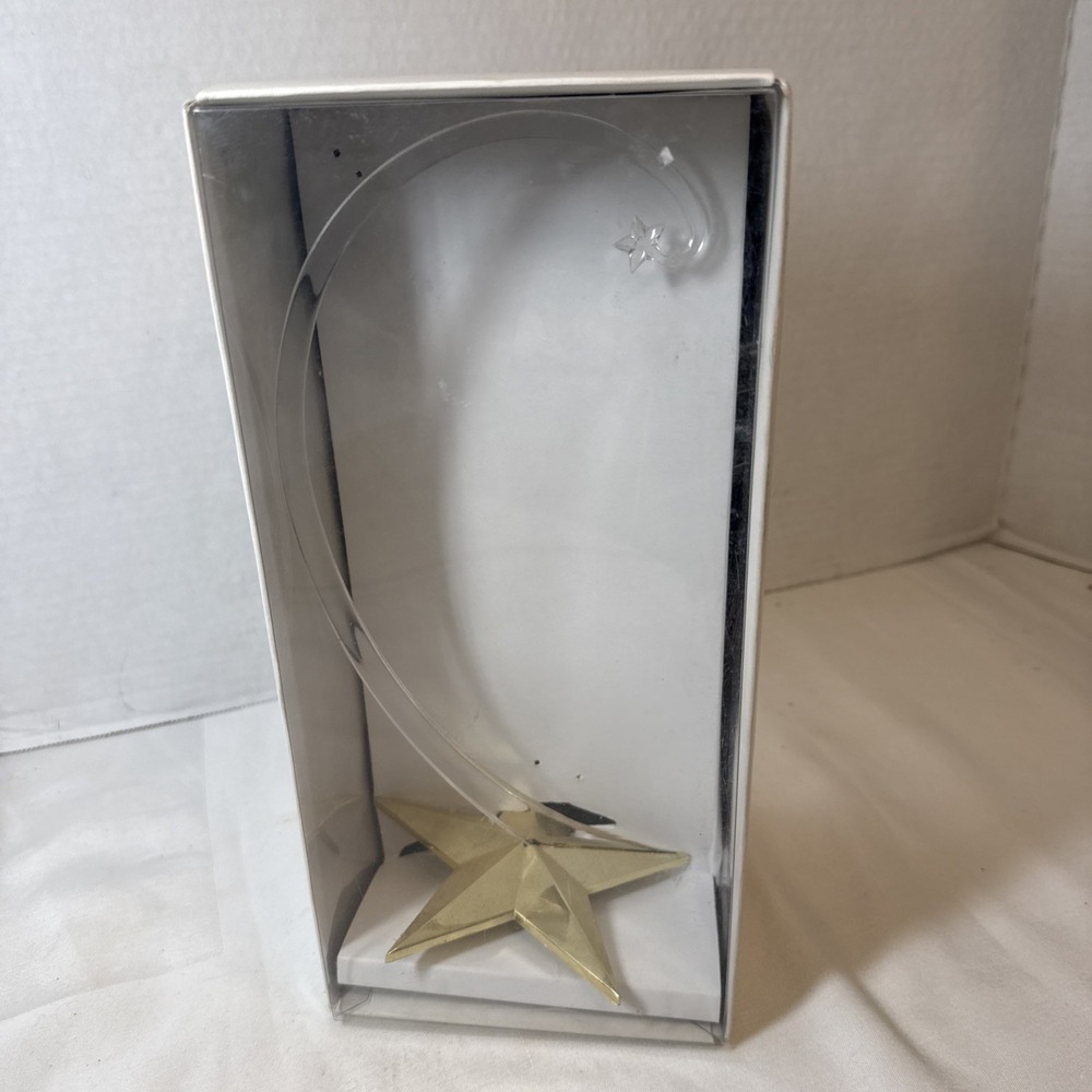 Snowbabies Dept 56 Gold Star Christmas Ornament Display Hanger W/Box new